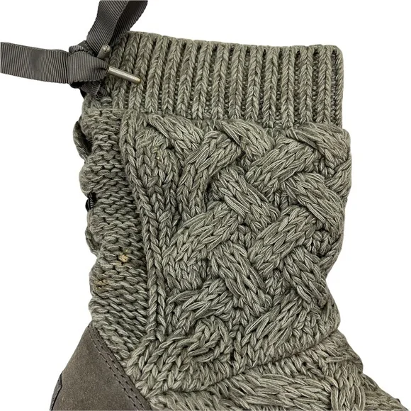 UGG Isla Sweater Cable Knit Boots in Gray Size 7 - Picture 3 of 16